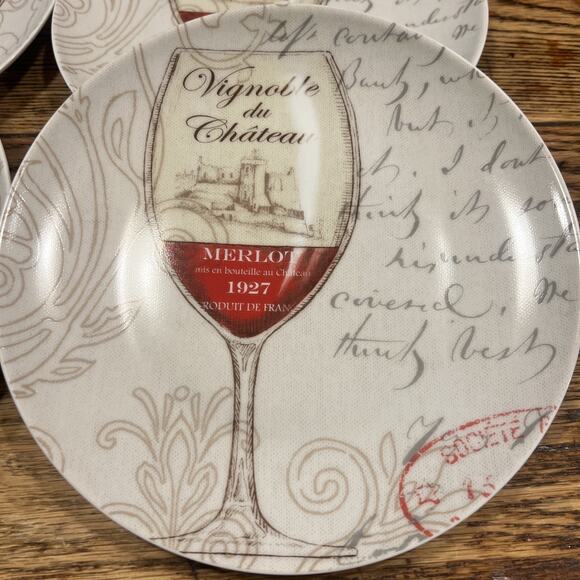 Set of 6 Designs ~ 11 Prima "FRENCH WINE" 8.5” Salad / Dinner Plates GORGEOUS! - Picture 5 of 14